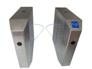 Acrylic optical flap barrier with RFID readers high flow pedestrian gate