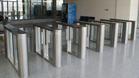 Fast slim lane speed gate for smaller footprint but faster walk through for metro,airport